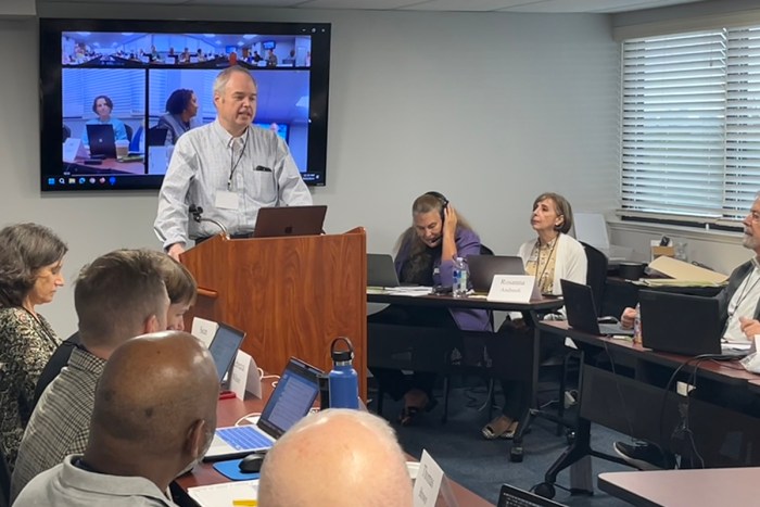 Rowe speaks to budget committee