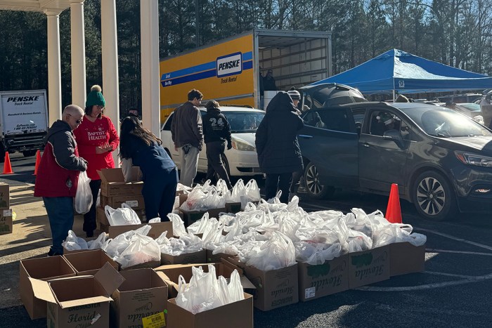 Food and toy giveaway